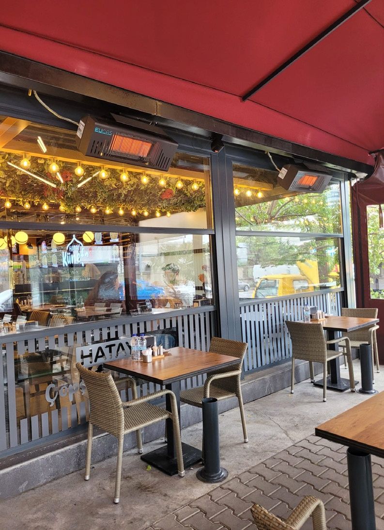 Eugas radyant ısıtıcı — Teras kafe